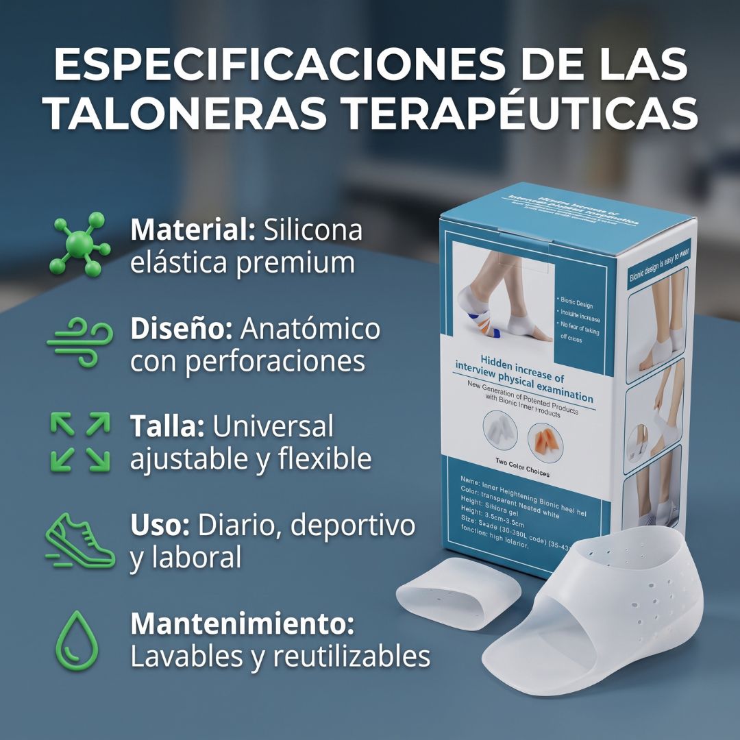 Par de Taloneras Terapéuticas Transpirables - PharmaToe