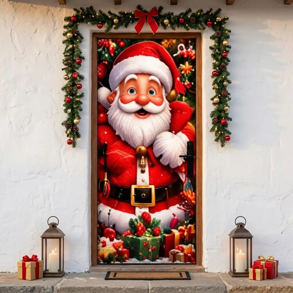 forro de puerta navideño